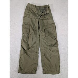 TNA Surplus Division Cargo Pants Womens Small‎ Olive Green Elastic Hem Utility